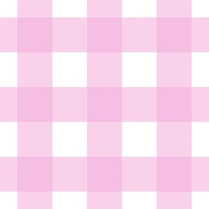 Large Pink Gingham - Pink and White check - 12 inch repeat