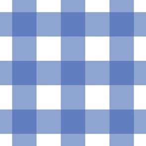 Large scale royal blue gingham - 12 inch repeat