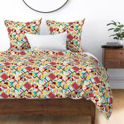 Pattern Color Pop 2.0- Retro Geometric- Rainbow- Regular Scale