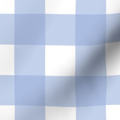 Large scale Sky Blue gingham - blue and white check - buffalo check