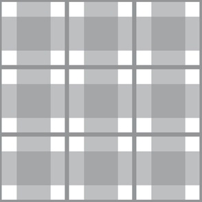 Large Ultimate Gray plaid - Ultimate Gray gingham with narrow darker stripe - 12 inch repeat