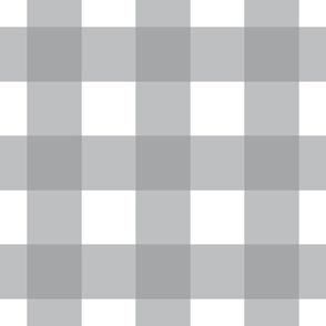 Large Ultimate Gray Gingham - Gray and White check - 12 inch repeat
