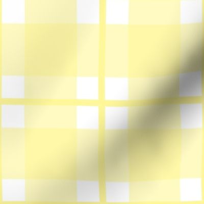 Large yellow plaid - yellow gingham with narrow darker stripe - 12 inch repeat