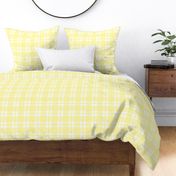 Large yellow plaid - yellow gingham with narrow darker stripe - 12 inch repeat