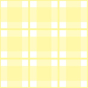 Large yellow plaid - yellow gingham with narrow darker stripe - 12 inch repeat