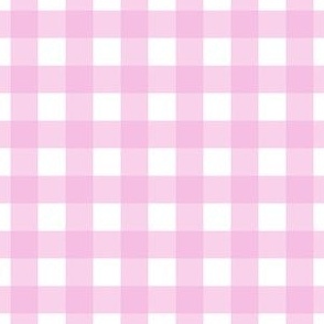 Small scale Pink Gingham - Pink and White check - 3 inch repeat