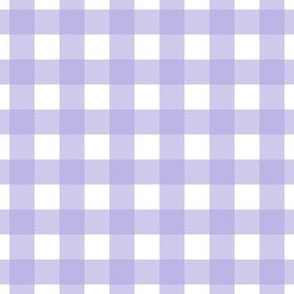 Small Lilac Gingham - Lilac and White check - 3 inch repeat