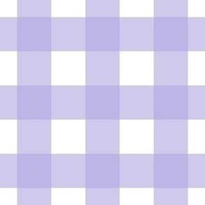 Medium Lilac Gingham - Lilac and White check - 6 inch repeat