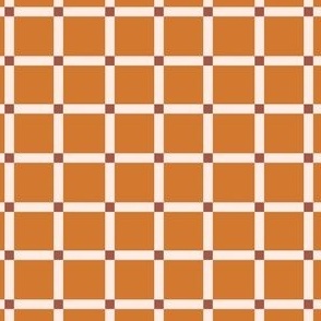 1 inch burnt orange plaid, tartan, blender print