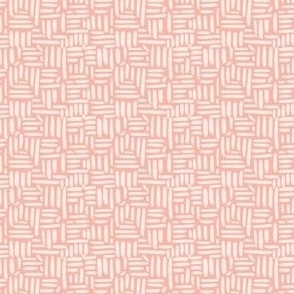 organic lines, marks and stripes in peach and pink - vintage autumn collection blender, hand painted hash marks