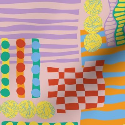 Stripy Dotty Pattern Clash - Medium