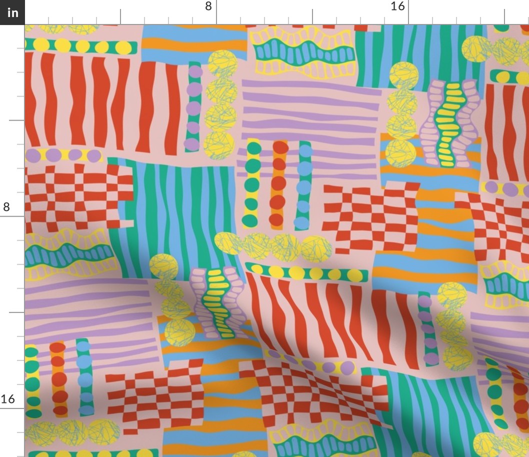 Stripy Dotty Pattern Clash - Medium