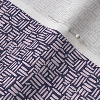 organic lines, marks and stripes in lilac purple and navy blue - vintage autumn collection blender, hand painted hash marks