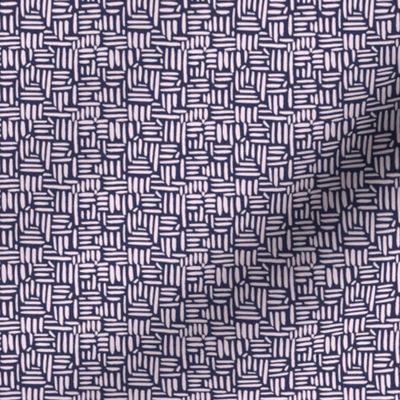 organic lines, marks and stripes in lilac purple and navy blue - vintage autumn collection blender, hand painted hash marks