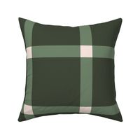 jumbo plaid in dark green, sage and white for wallpaper and bedding. Vintage Autumn collection