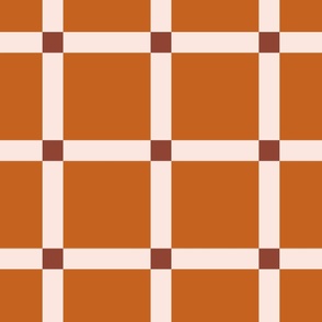 jumbo plaid in burnt orange for wallpaper and bedding. Vintage Autumn collection