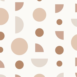 Geometric Circles - Boho Beige