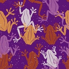 moody purple frog- amphibians pattern 