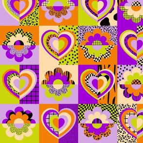 RETRO FLORAL HEART-PATCHWORK-PALETTE 6