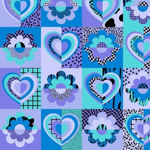 RETRO FLORAL HEART-PATCHWORK-PALETTE 9