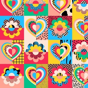 RETRO FLORAL HEART-PATCHWORK-PALETTE 3