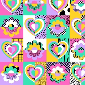 RETRO FLORAL HEART-PATCHWORK-PALETTE 1