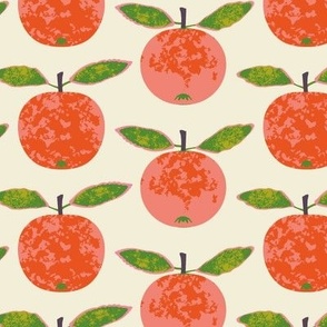 Red apples  -  A funky bright apple fruit design in pinks, reds and greens, also available in another colorway and as a tea towel.