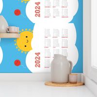 Happy Sun 2024 Tea Towel Calendar
