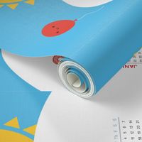 Happy Sun 2024 Tea Towel Calendar