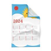 Happy Sun 2024 Tea Towel Calendar