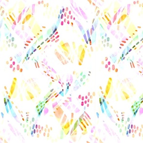 Abstract Shapes and Lines - bright - colorful - floral -large scale