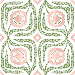 cosima - pattern clash - pink and green