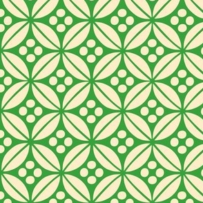 Quirky Tile Geometric - Green/Cream
