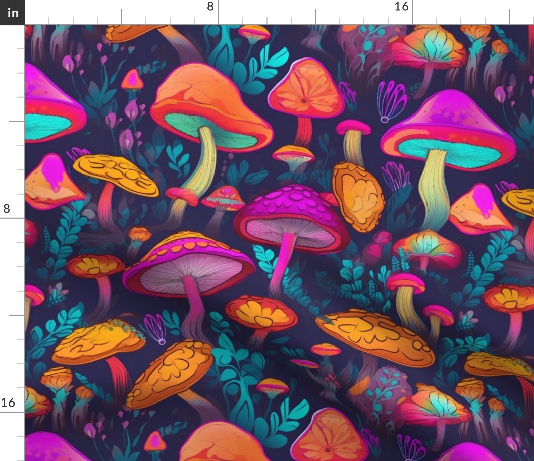 bright mushrooms