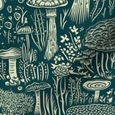 green mushroom pattern