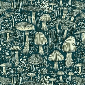 green mushroom pattern