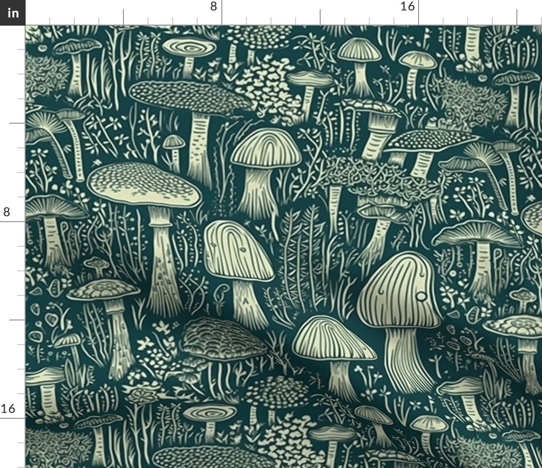 green mushroom pattern