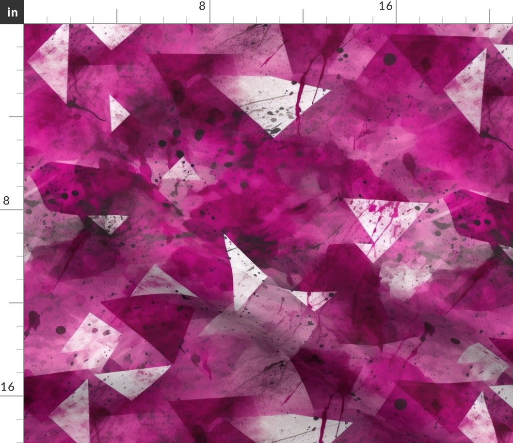 magenta grunge abstract triangles