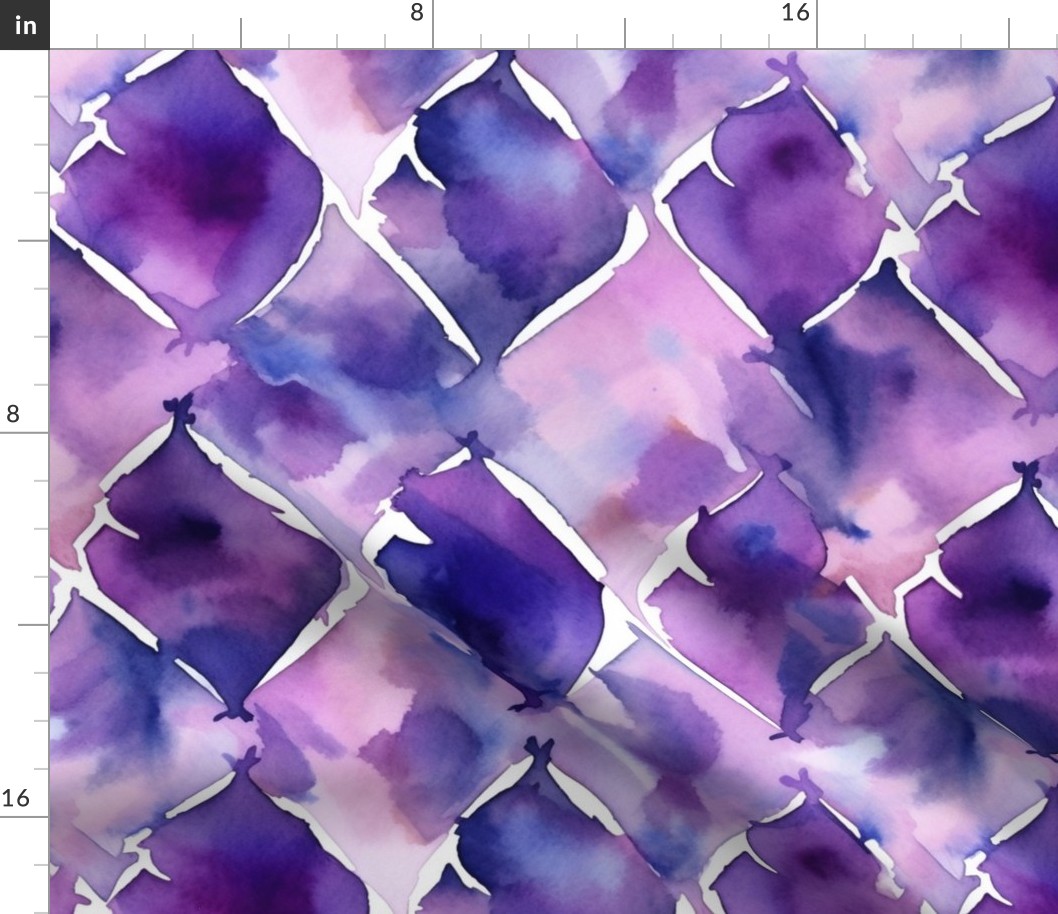 purple abstract watercolor diamonds