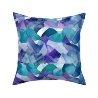 purple blue and teal abstract watercolor 