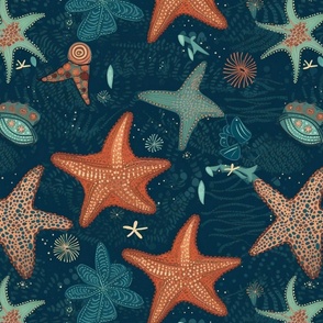 starfish under the sea