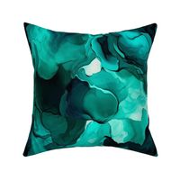 green teal abstract alcohol ink 