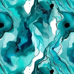 teal and green alcohol abstract
