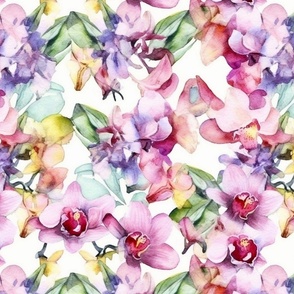 watercolor orchids