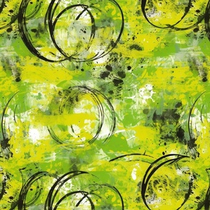 yellow and lime green abstract grunge