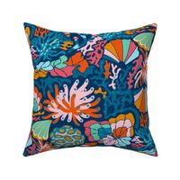Color Block Reef- Ocean World- Coral Reef in Rainbow Colors- Large Scale