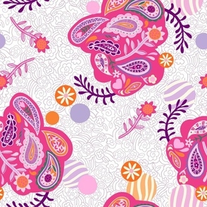Paisley on Linear Floral Pattern Clash 