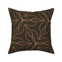 Ornamental organic dots -  earth tones - brown - big