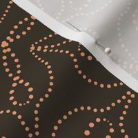 Ornamental organic dots  - earth tones - brown - medium