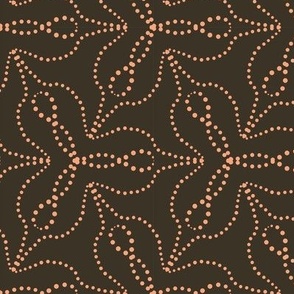 Ornamental organic dots  - earth tones - brown - medium